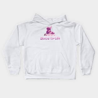 Pink Skates for Life Kids Hoodie